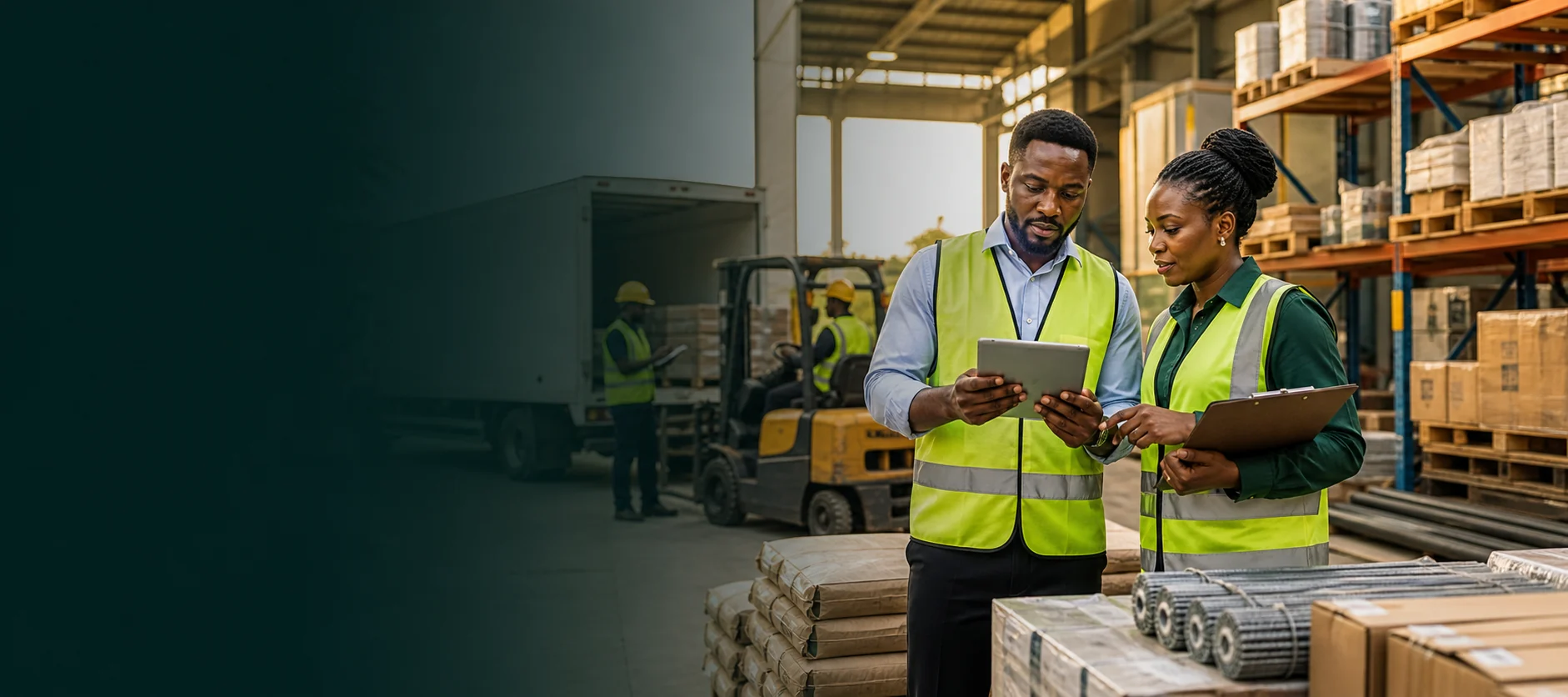 Nigerian procurement professionals coordinating materials, vendors and warehouse supply operations